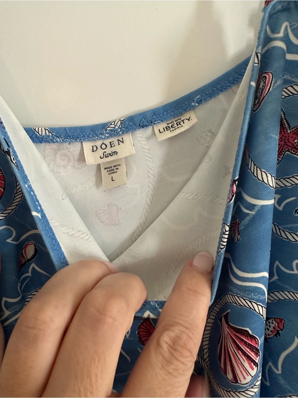 Doen Blue Shell-Print One-Piece Swimsuit - Picture 4 of 5